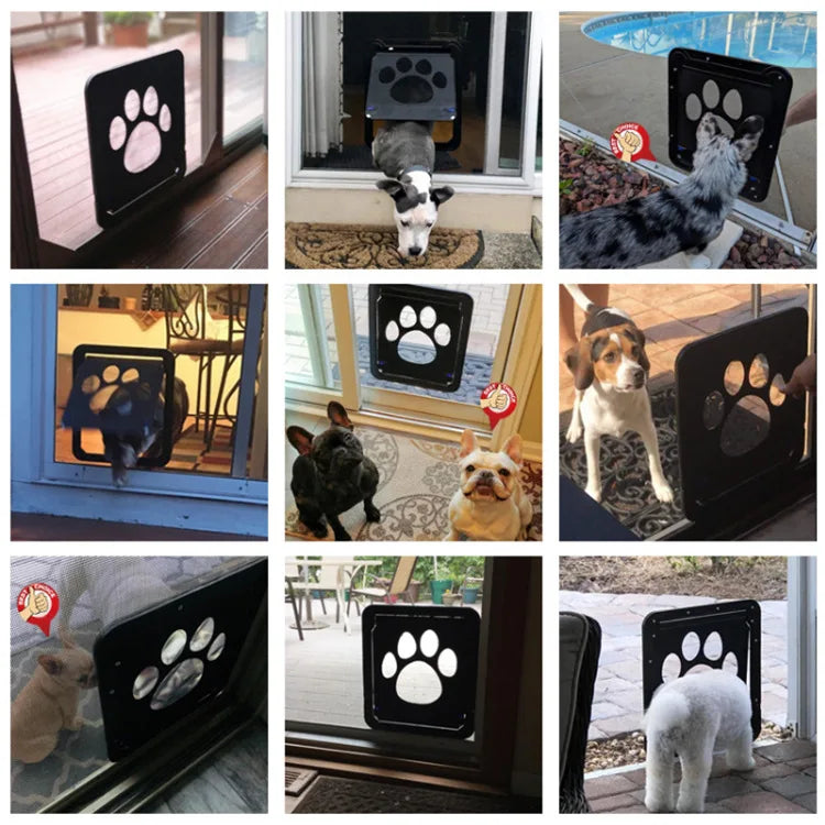 🐾 Small Pet Screen Door with Paw Design ✨ Easy Install & Bite-Resistant