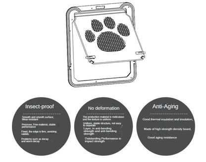 🐾 Small Pet Screen Door with Paw Design ✨ Easy Install & Bite-Resistant