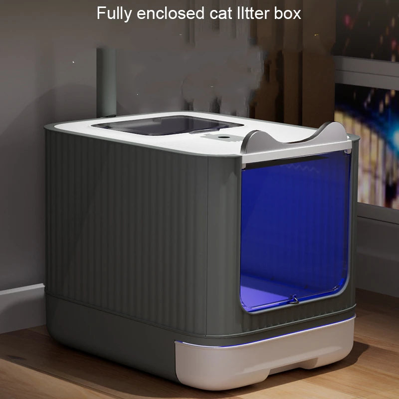 🐱 UV Cat Litter Box – Enclosed, Deodorising & Modern ✨