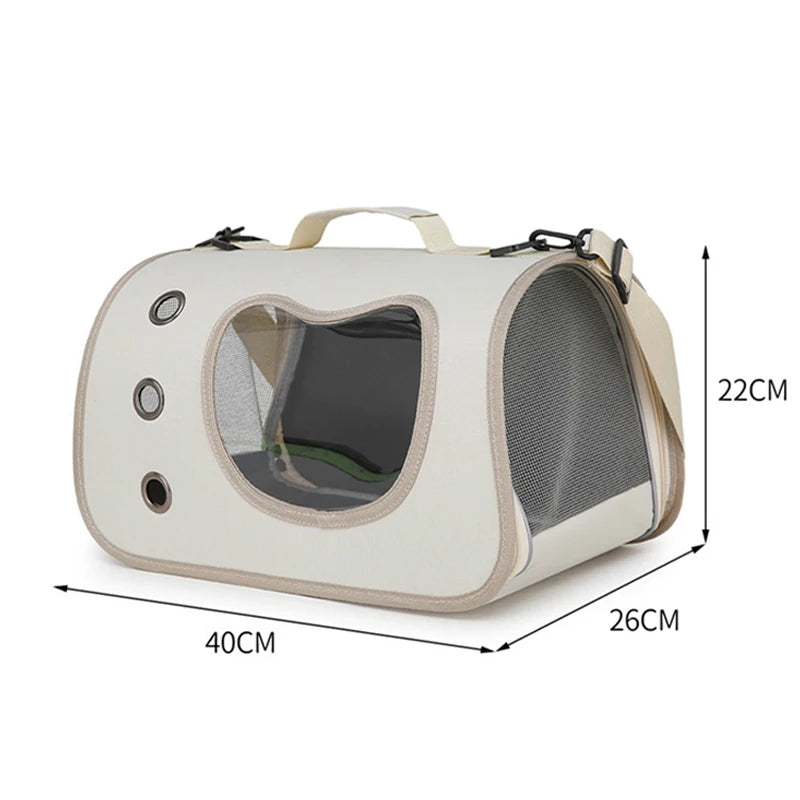 Portable Cat Carrier Bag Foldable Breathable Pet Tote