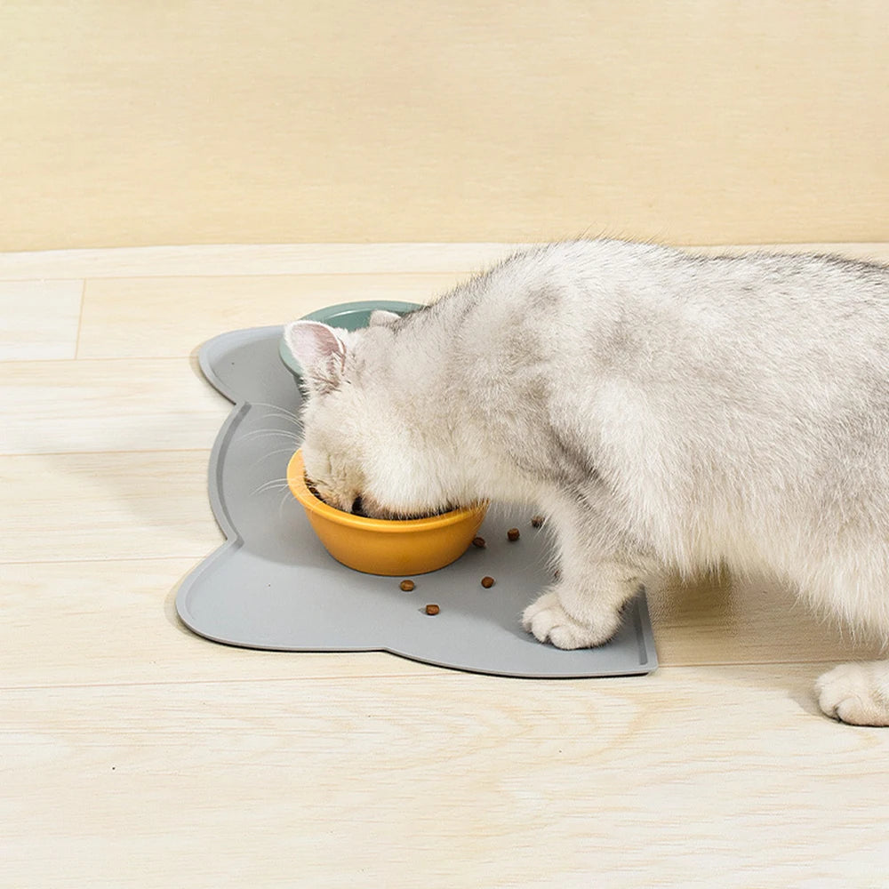 🧼 Waterproof Pet Feeding Mat 🐾 Non-Slip Silicone Placemat for Dogs & Cats