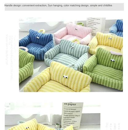 🛋️ Soft Sofa-Style Pet Bed 🐶 Warm & Stylish Winter Nest for Small Dogs & Cats