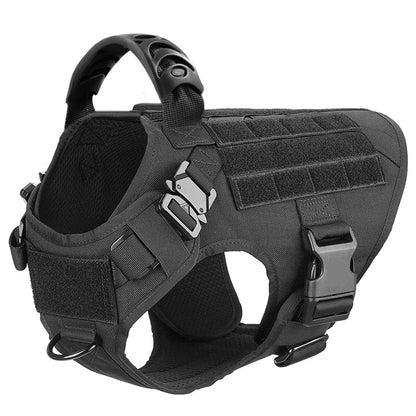 Tactical Dog Harness Set – Large Dog Vest + Leash + Collar