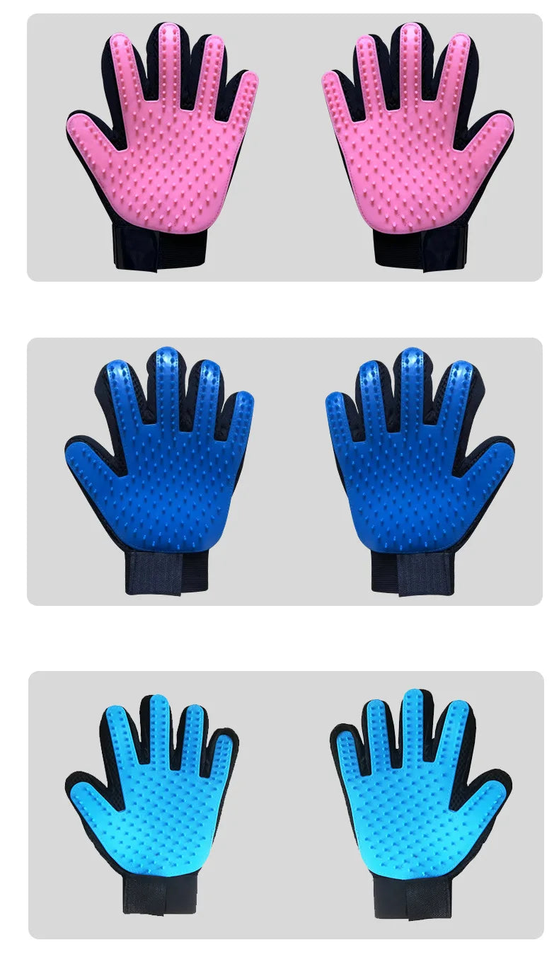 🧤 Pet Grooming Glove 🐶 Cat & Dog Hair Remover with Massage & Deshedding Function 🐱
