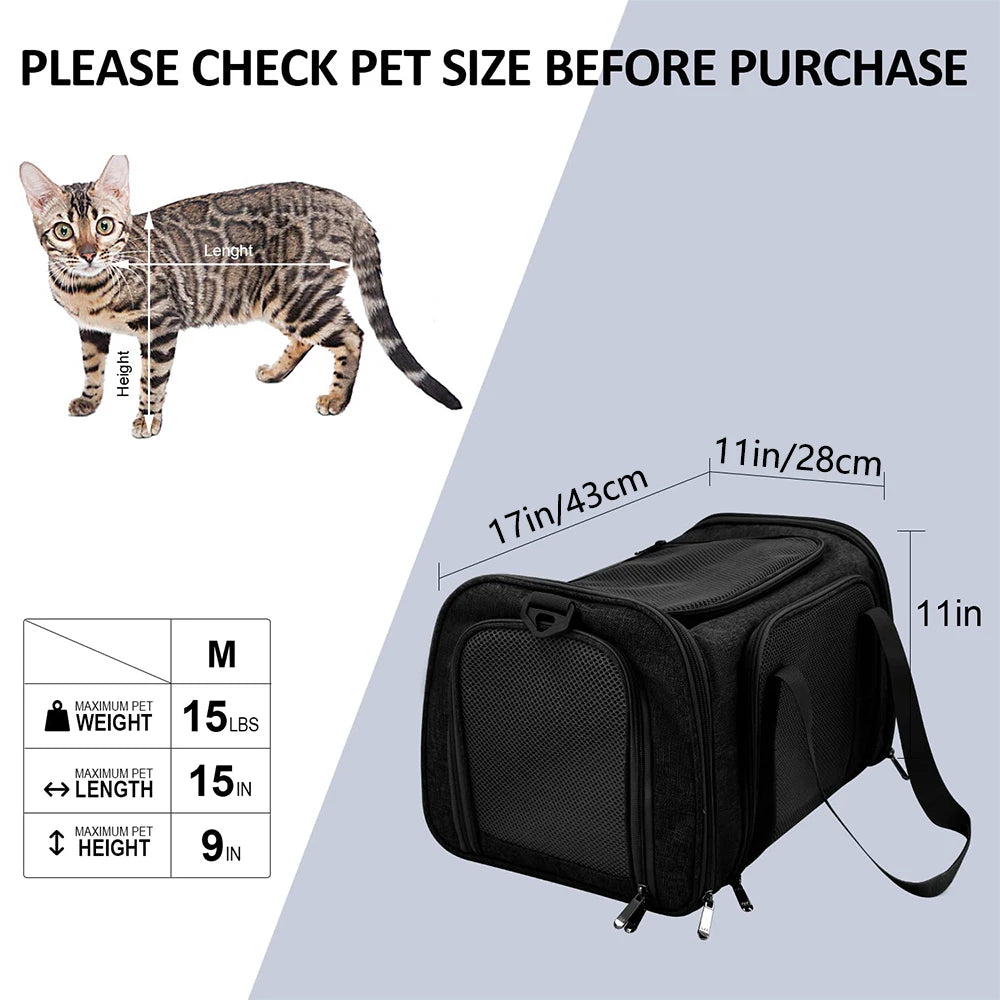 ✈️ Soft-Sided Dog Carrier Bag | Airline-Approved Travel for Small Pets 🐾