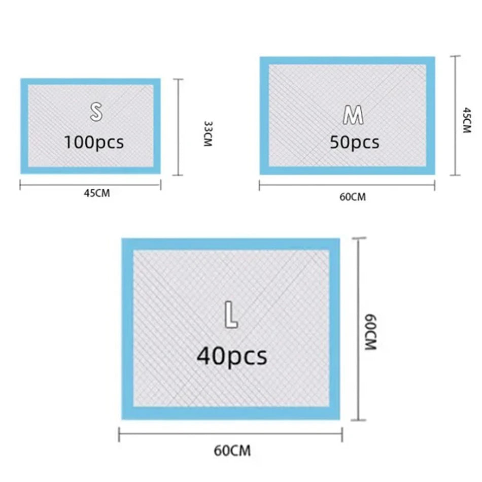 🐾 Disposable Puppy Pads | Super Absorbent Dog Diapers – 100/50/40/20PCS 🐾