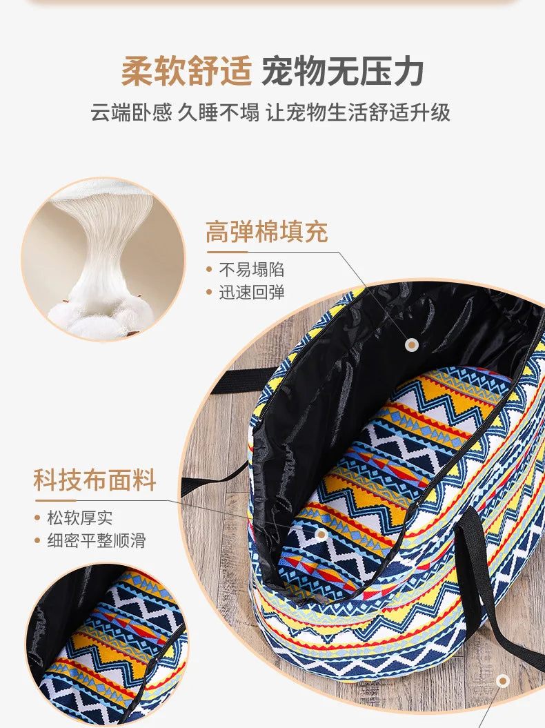 🐾 Retro Style Pet Carrier Bag – Soft Shoulder Tote for Cats & Dogs 👜