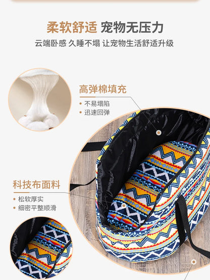 🐾 Retro Style Pet Carrier Bag – Soft Shoulder Tote for Cats & Dogs 👜