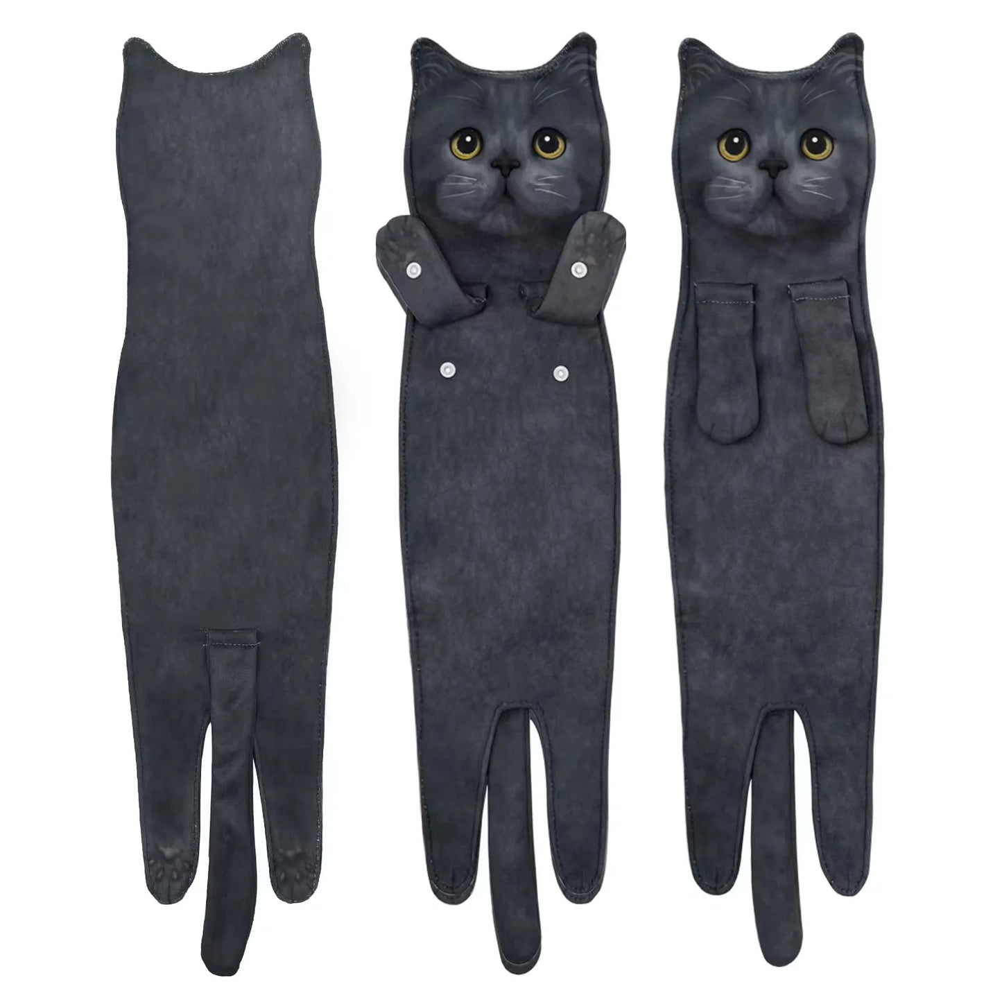 Cute Cat Hand Towel 🐾 Soft & Absorbent for Kitchen or Bath 🛁