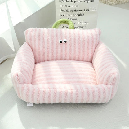 🛋️ Soft Sofa-Style Pet Bed 🐶 Warm & Stylish Winter Nest for Small Dogs & Cats
