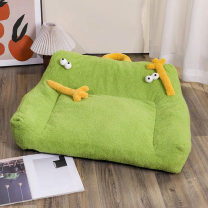 Cartoon Monster Plush Pet Sofa 🛋️ – Cute & Cozy Nest for Small & Medium Dogs & Cats