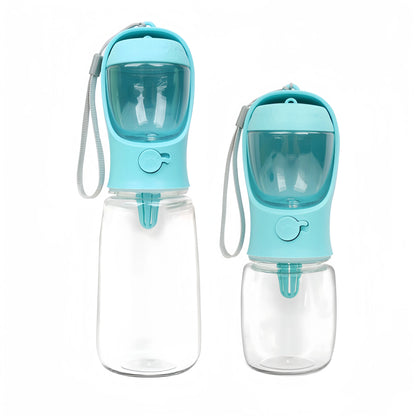 🐾 Portable Pet Water Bottle with Food Storage – Travel Feeder for Dogs & Cats 🚰