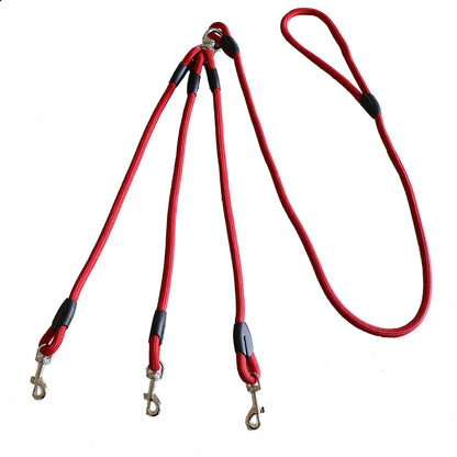 🐾 3-Way Dog Coupler Leash – No Tangle Splitter Triple Lead for Walking 3 Dogs or Cats 🐕