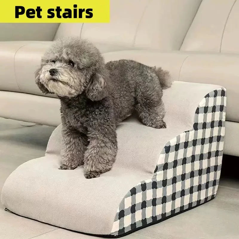 Pet Stairs for Small Dogs 🐾 1–3 Step Soft Washable Ladder
