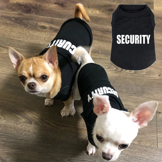 🛡️ Security Dog Shirt 🌞 Summer Pet Clothes for Small Dogs & Cats