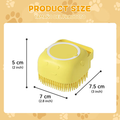 🛁 Silicone Dog Bath Brush – Pet Shampoo Scrubber & Grooming Comb 🐾