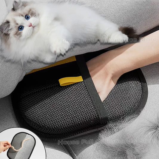 Reusable pet grooming gloves electrostatic mitts for cats and dogs hair removal and home cleaning
