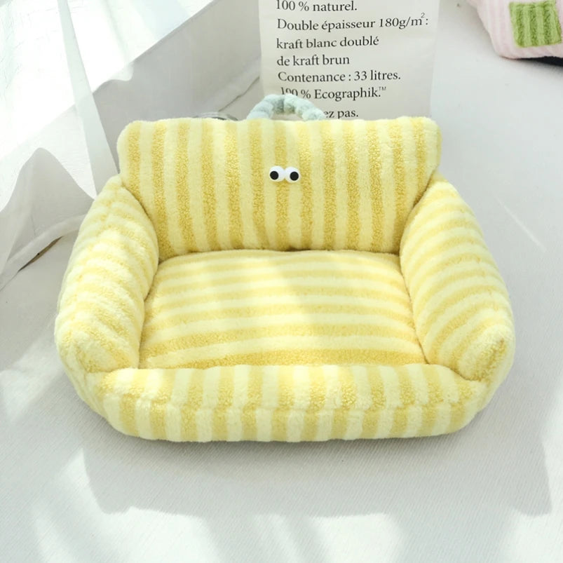 🛋️ Soft Sofa-Style Pet Bed 🐶 Warm & Stylish Winter Nest for Small Dogs & Cats