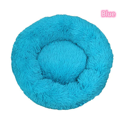 🛏️ Plush Donut Pet Bed 🐶🐱 Ultra-Soft & Washable Calming Bed for Cats and Dogs