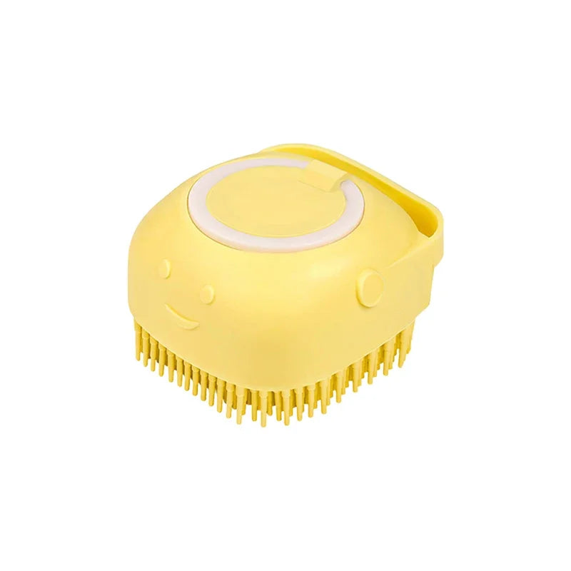 🛁 Silicone Dog Bath Brush – Pet Shampoo Scrubber & Grooming Comb 🐾