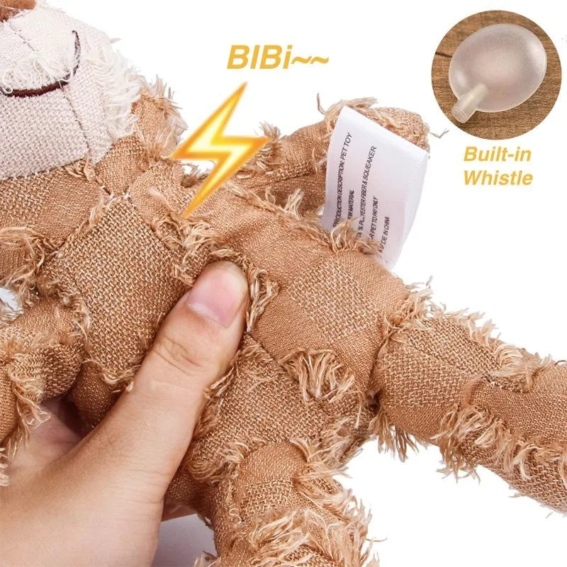 🧸 Squeaky Teddy Bear Dog Toy – Soft, Durable & Fun 🐕