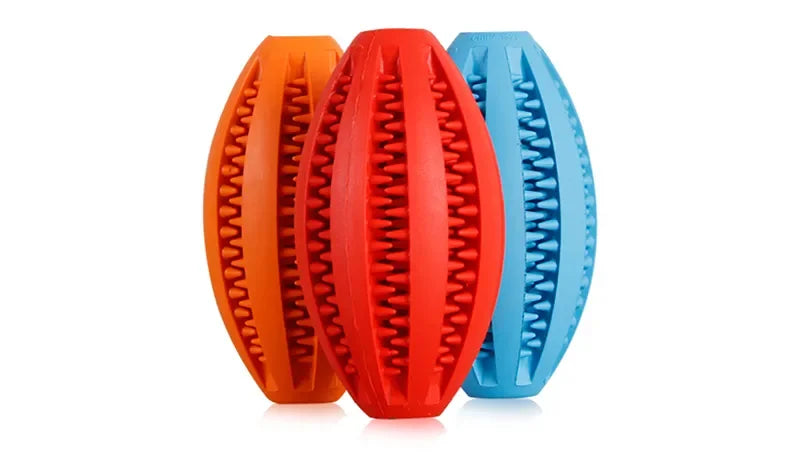 Dog Chew Ball Toy Tough Rubber Dental Ball