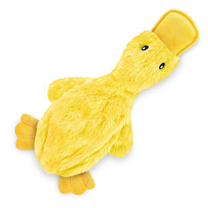 Plush Duck Dog Toy  🧸 Squeaky No-Stuffing Chew Toy for Puppies and Small Dogs