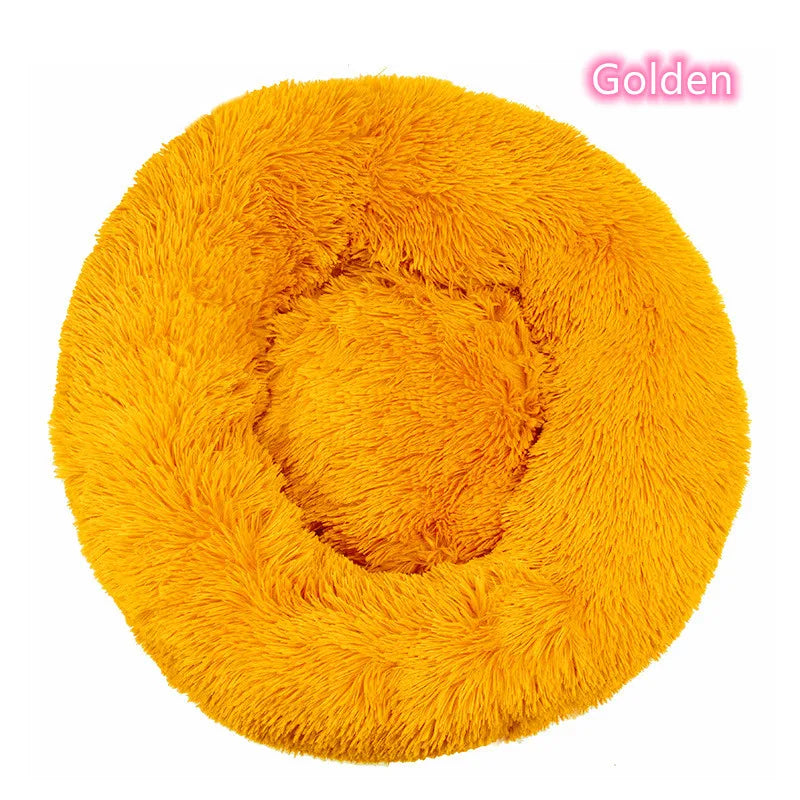 🛏️ Plush Donut Pet Bed 🐶🐱 Ultra-Soft & Washable Calming Bed for Cats and Dogs