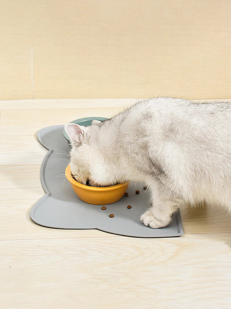 🧼 Waterproof Pet Feeding Mat 🐾 Non-Slip Silicone Placemat for Dogs & Cats