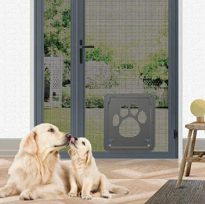 🐾 Small Pet Screen Door with Paw Design ✨ Easy Install & Bite-Resistant