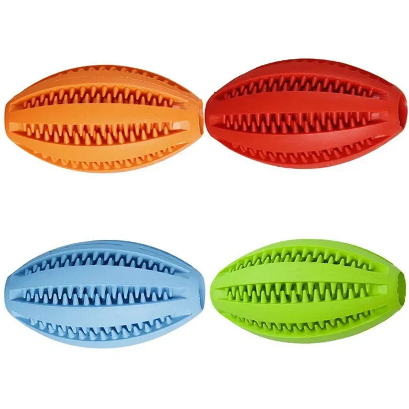 Dog Chew Ball Toy Tough Rubber Dental Ball