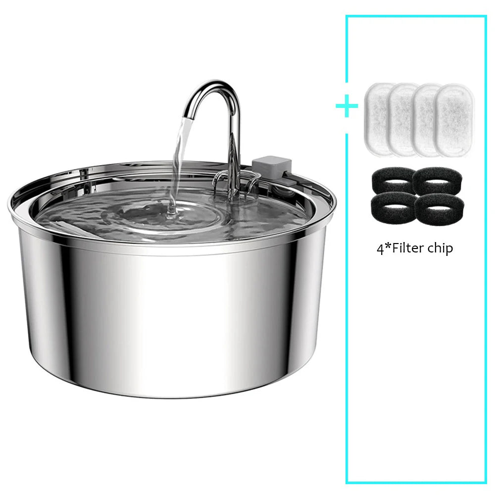 💦 Stainless Steel Auto Water Fountain for Cats & Dogs 🐾