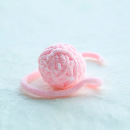 🧶🐱 Interactive Yarn Ball Cat Toy with Bell Sound 🎵 – Perfect for Kittens & Puppies 🐾