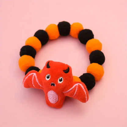 Halloween Plush Pet Collar 🎃 Cute Furball Necklace for Cats & Dogs 🐾