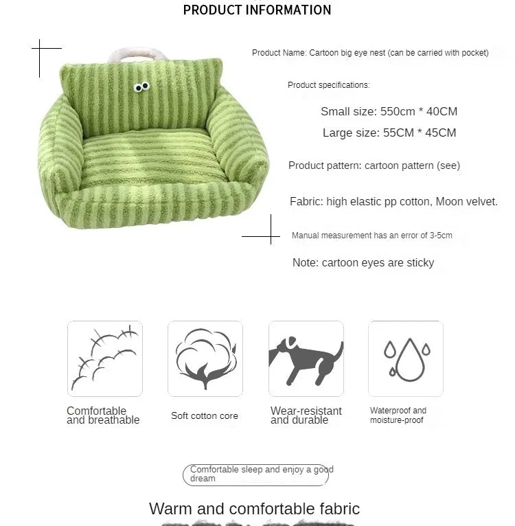🛋️ Soft Sofa-Style Pet Bed 🐶 Warm & Stylish Winter Nest for Small Dogs & Cats