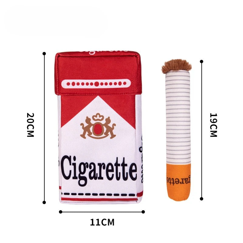 Funny Cigarette Plush Dog Toy  ✨ Soft Chew Toy for Dogs and Puppies, Imitation Design for Teething & Play