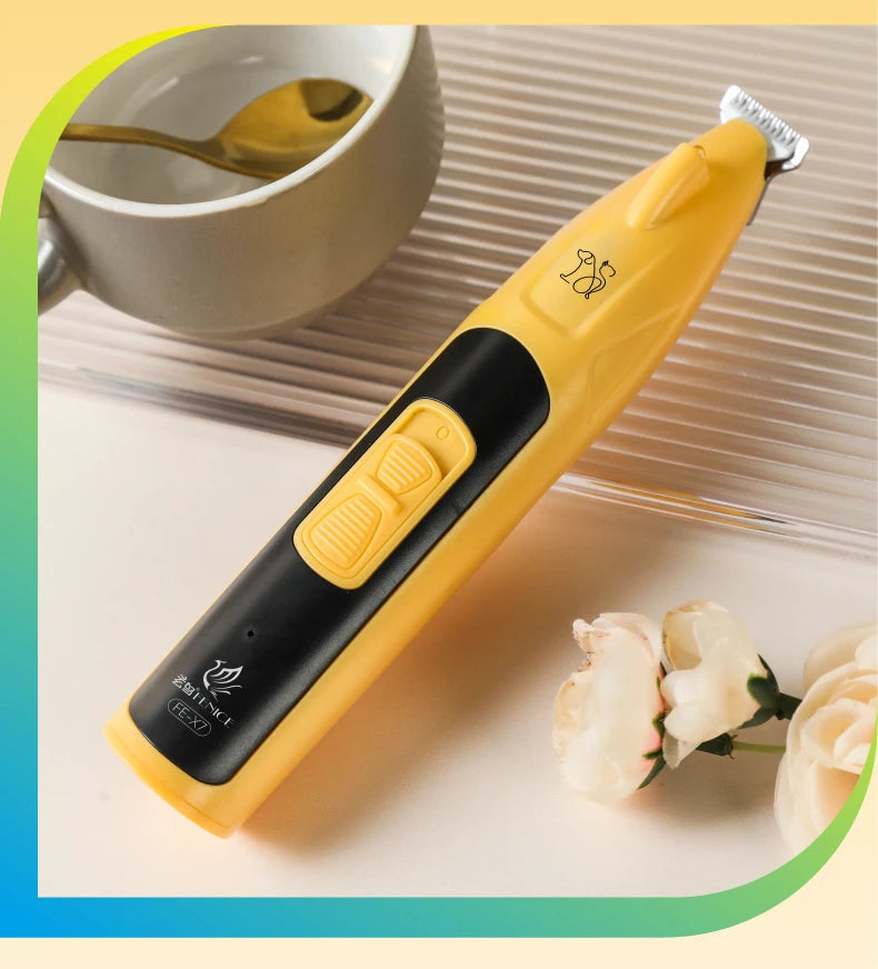 🔦 Pet Paw Trimmer 🐾 LED Grooming Clipper with 2 Speeds & Wide Blade