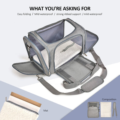 ✈️ Soft-Sided Dog Carrier Bag | Airline-Approved Travel for Small Pets 🐾
