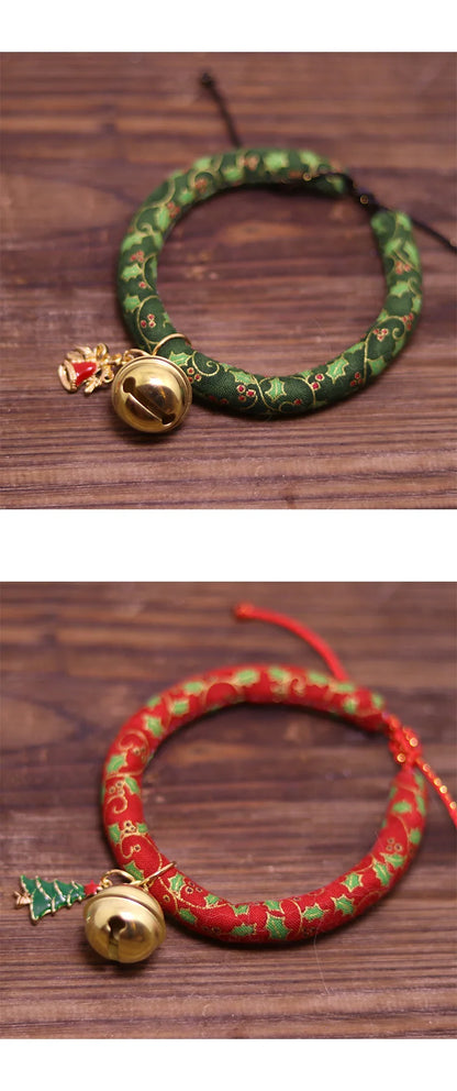 🔔 Christmas Pet Collar 🌟 Adjustable Bell Necklace for Cats & Dogs