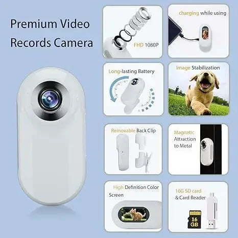 📸 Pet Collar Camera 🎽 Mini Action Cam for Dogs & Cats on the Go