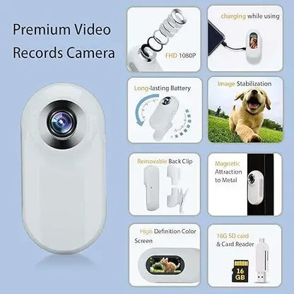 📸 Pet Collar Camera 🎽 Mini Action Cam for Dogs & Cats on the Go