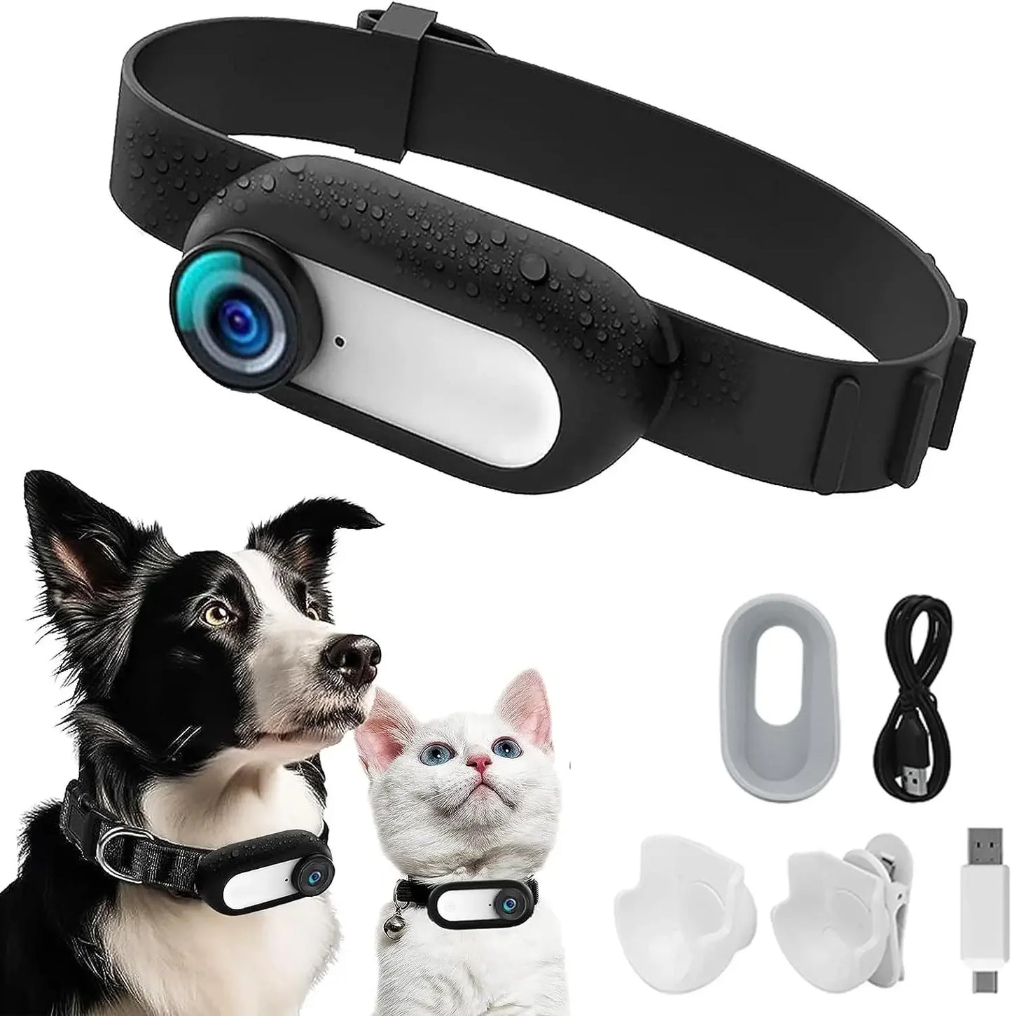 📸 Pet Collar Camera 🎽 Mini Action Cam for Dogs & Cats on the Go