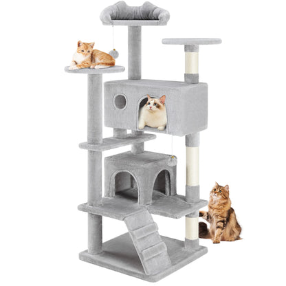 🐱 JHK 54in Multi-Level Cat Tree Tower with Condo & Scratching Post 🐾
