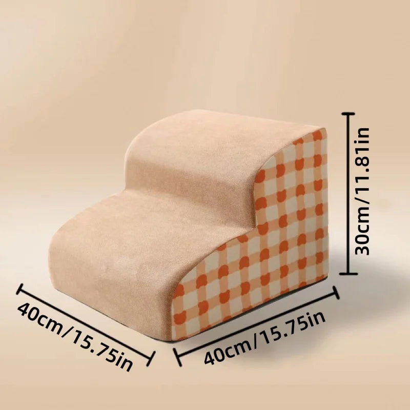 Pet Stairs for Small Dogs 🐾 1–3 Step Soft Washable Ladder