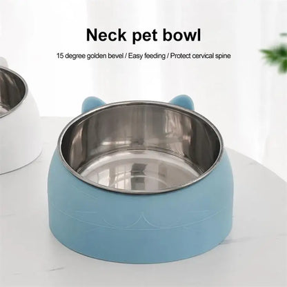 🐾 Stainless Steel Tilted Pet Bowl 🐾