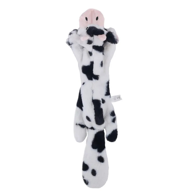 Plush Dino Chew Toy – Soft Squeaky Dog Play Companion – Brown