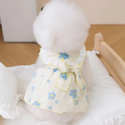🌞 Sunflower Summer Dog Dress 🌻 Cute Mesh Princess Skirt for Small Dogs & Cats