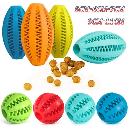 Dog Chew Ball Toy Tough Rubber Dental Ball