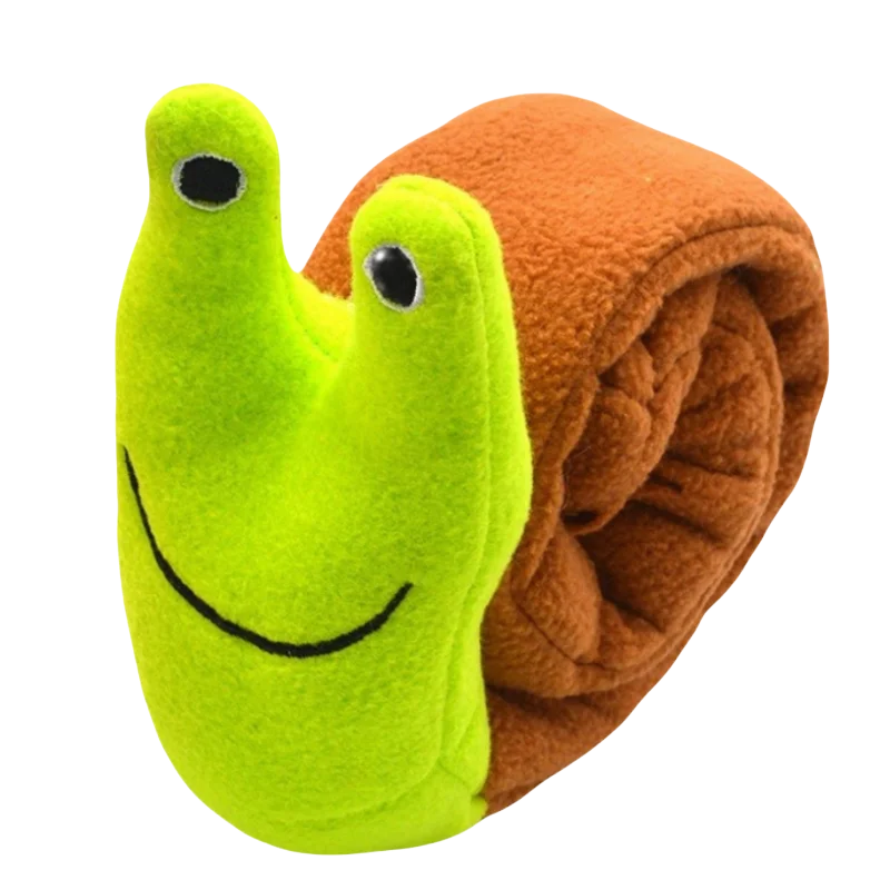 Interactive Dog Puzzle Toy 🐌 Snail Squeak & Treat Hider – Mental Play for Puppies & Small Dogs