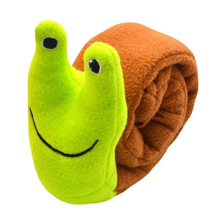 Interactive Dog Puzzle Toy 🐌 Snail Squeak & Treat Hider – Mental Play for Puppies & Small Dogs